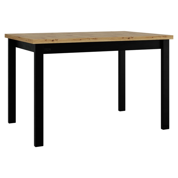 Masa Diesel 80 x 120 I S, MIRJAN 24, stejar artisan - L / negru, 80x120x78 cm