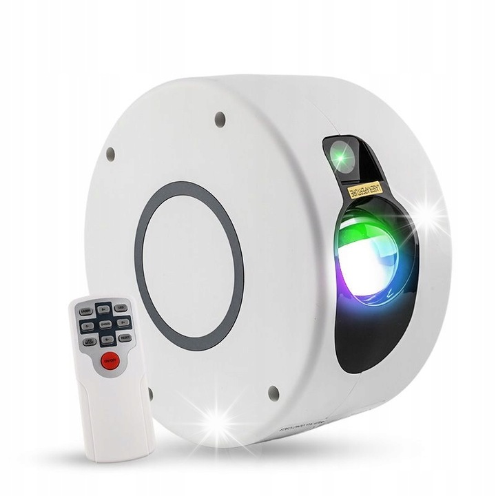 Звезден проектор, Light4Me, бял, 17x9x17см, с дистанционно управление