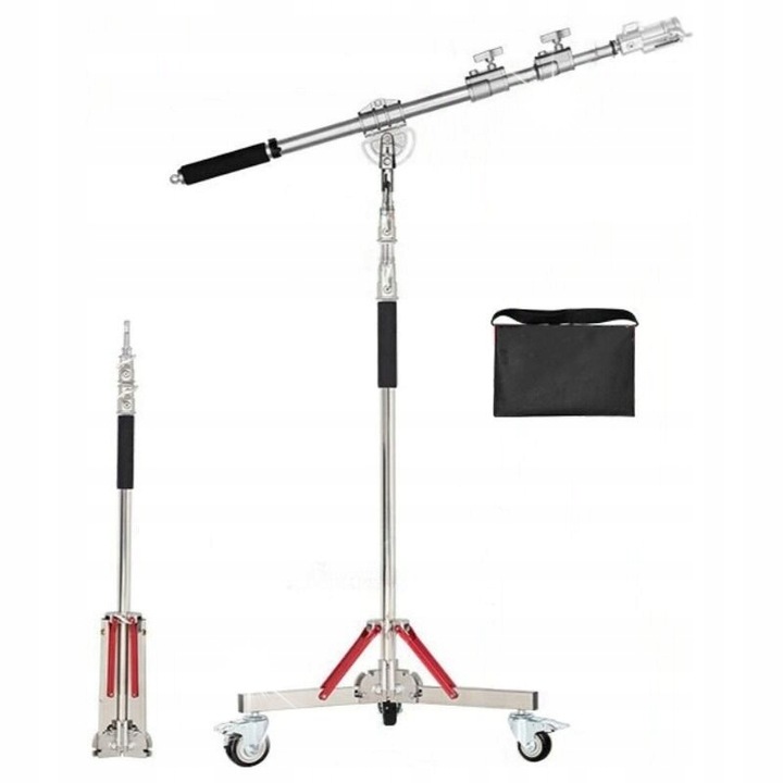 Стойка за осветление, DNA, FS300, 305 см, 30 кг, с рамо 136 см, инокс