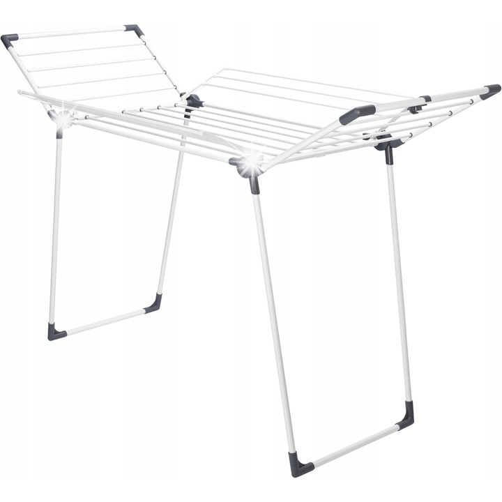Сушилник за дрехи Gockowiak Tiana, бял, 30 кг, 109x170x90см, със странични рамена, сгъваем