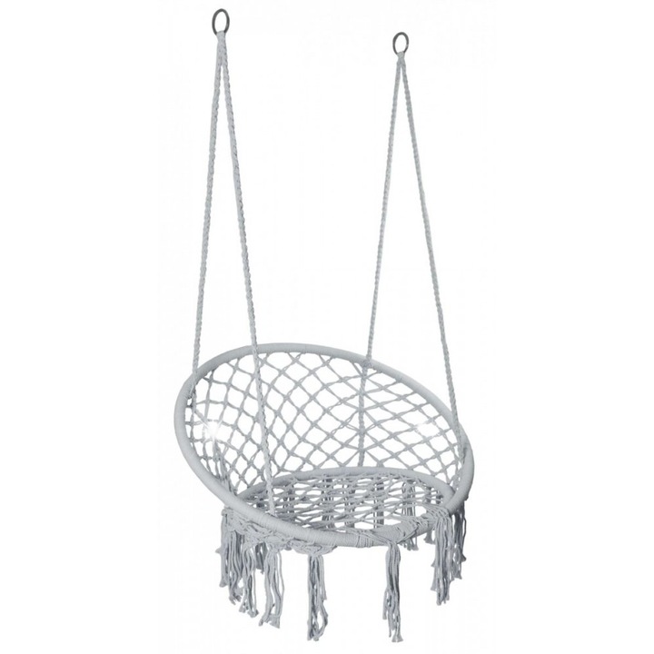 Fotel suspendat Togo, gri, cu 2 perne, 80x100cm