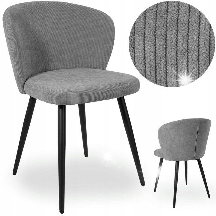 Стол Krosby, графитена структура, метални крака, 79x54x56см