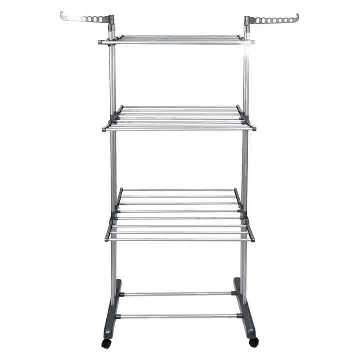 Сушилня за дрехи Gockowiak, модел SONORA, 3 нива, мобилна, сива, 180x125x65см