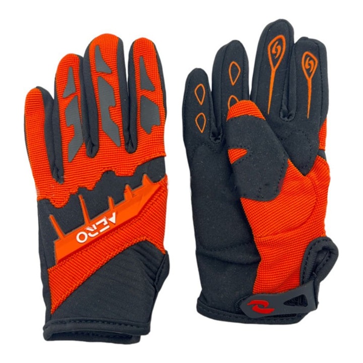 Mănuși cross/ATV copii Aero portocaliu, mărime M, flexibilitate și ventilație optimă