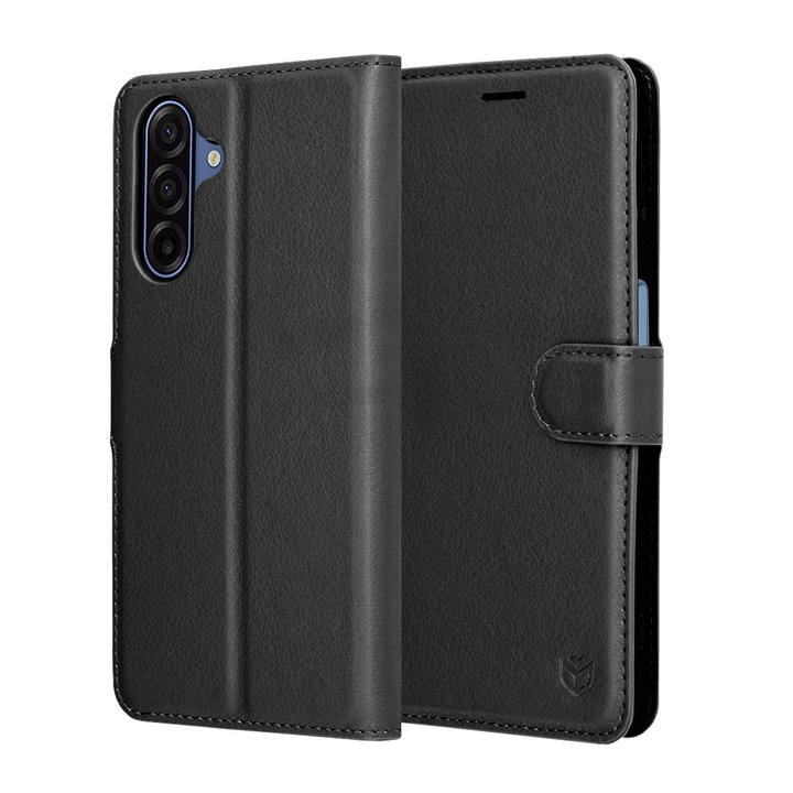 Husa pentru Samsung Galaxy A17 5G Tip Carte, Leather Folio, Functie de Stand, Calitate Premium, Antisoc, Protectie Sporita, Negru