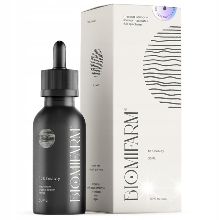 Конопено масло FIT & BEAUTY, Biomi-Farm, 30 мл, 100% натурално, с CBD и CBG, за регулиране на апетита и подобряване на благосъстоянието