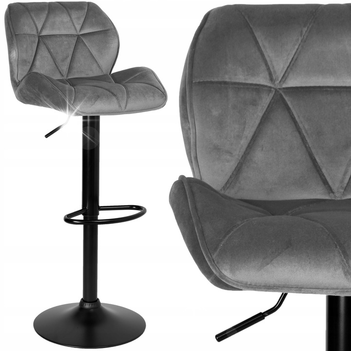 Hoker barowy eHokers графит, регулируема височина 86-107 см, противоплъзгаща основа, въртене на 360°