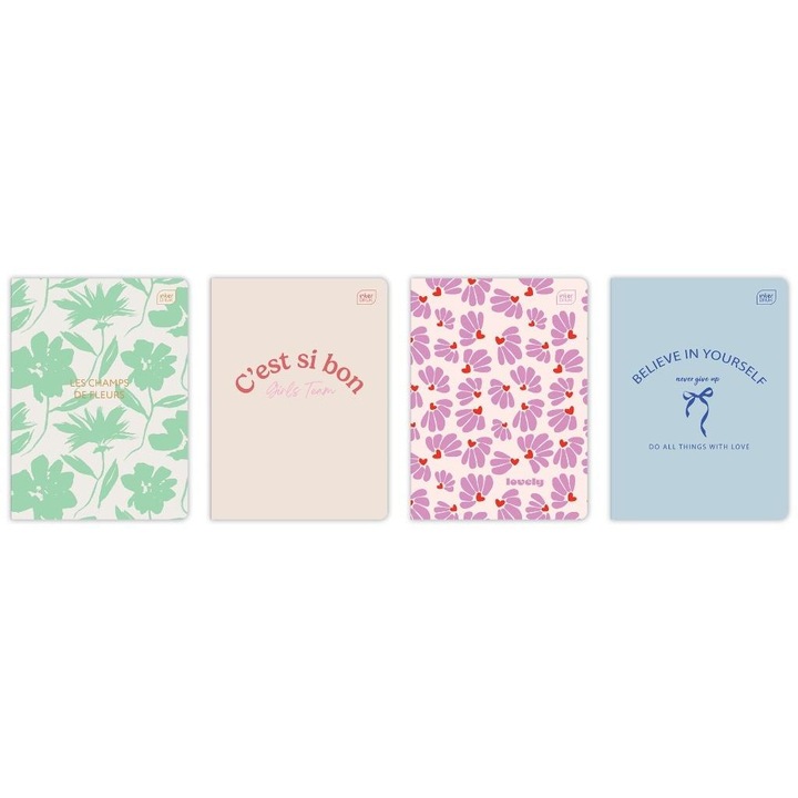 Caiete A5, INTERDRUK, 60 file, 70g, multicolor, set 10 bucati