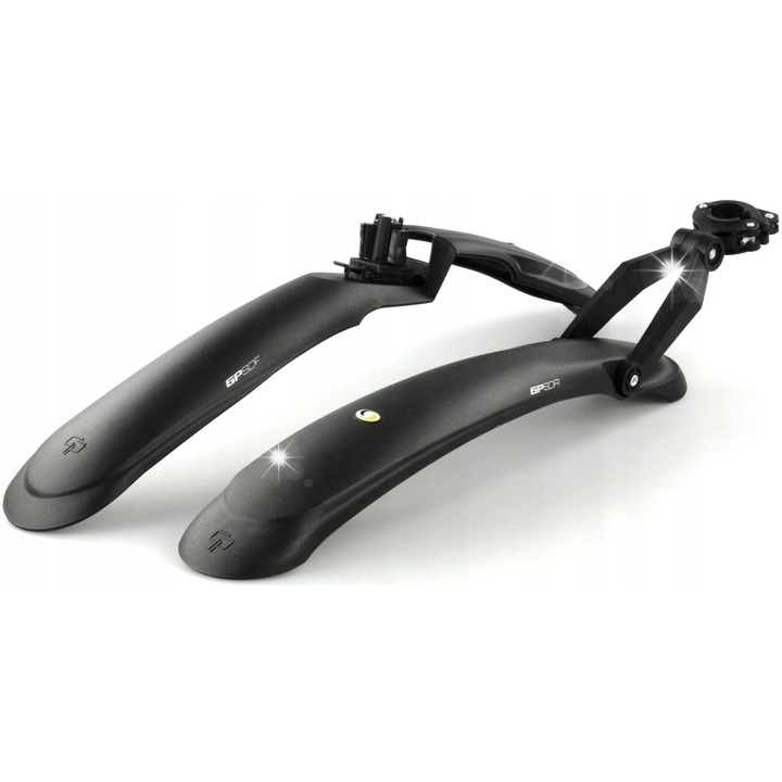 Aparatori bicicleta Simpla GP Pro set, negru, pentru roti 26-29, montaj pe stift si furca