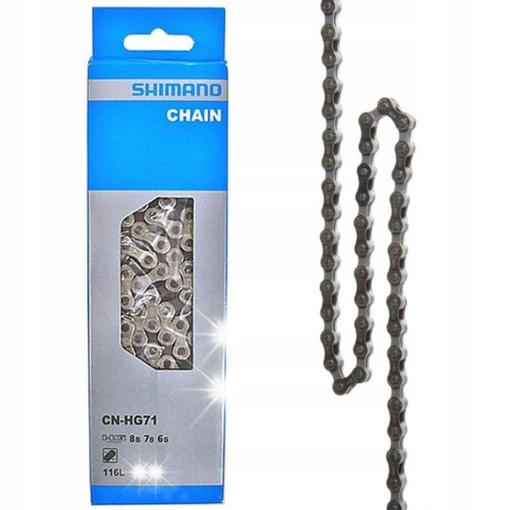 Верига за велосипед Shimano Deore LX CN-HG71 116 звена, 6/7/8 скорости, сребриста, включен свързващ пин