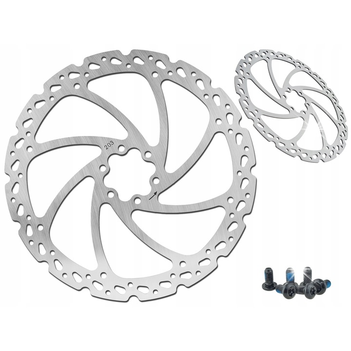 Спирачен диск 203 мм, Baradine, 6 болта T25, неръждаема стомана, 115 гр