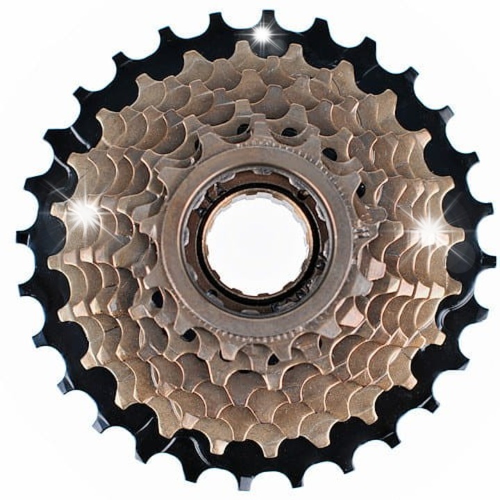 Заден венец за велосипед 7-скорости 14-28T Pro X, 421g, кафяв