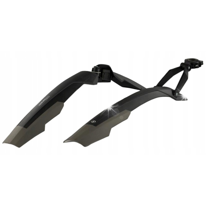 Set aparatori bicicleta Simpla, model ADHD, 27.5''-29'', culoare negru-gri, montaj rapid, design modern
