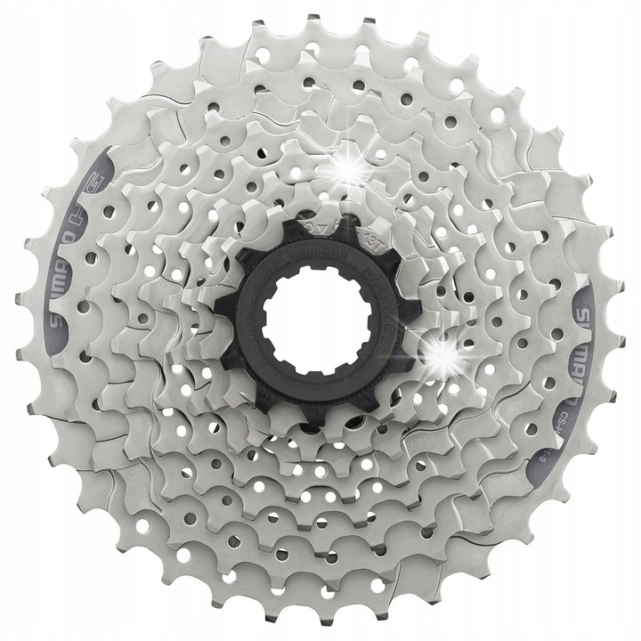 Shimano HG201 9 sebességes 11-34 fogaskoszorú, ezüst, HYPERGLIDE technológia