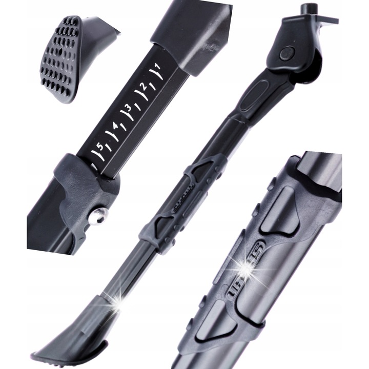 Стойка за велосипед URSUS, централна, 24-29", капацитет 35кг, алуминий, черна