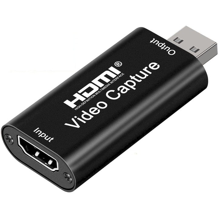 Adaptor video capture HDMI USB 3.0 negru 4K 1080P