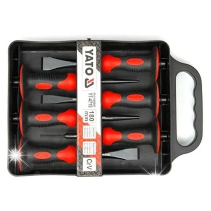 Комплект инструменти Yato, 6 части, CrV стомана, със защити, 13x10x180мм, 16x13x180мм, 19x13x180мм, 3x180мм, 4x180мм