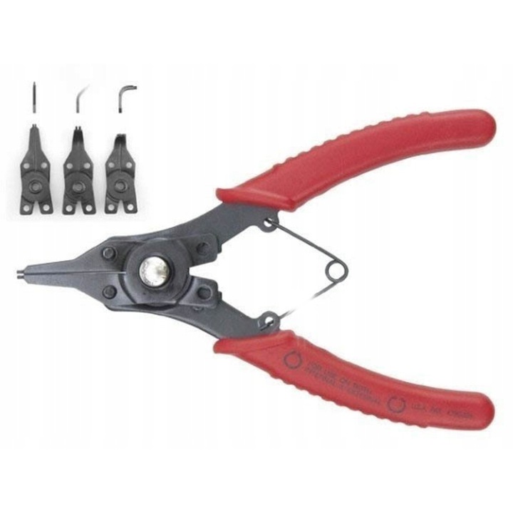 Клещи за сегменти YATO 160мм, 5 части, от хром-ванадиева стомана, двуцветни гумени дръжки