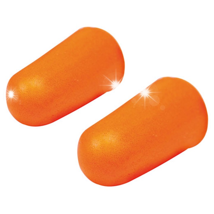 Комплект тапи за уши от пяна, YATO, 200 чифта, 38 dB, оранжеви