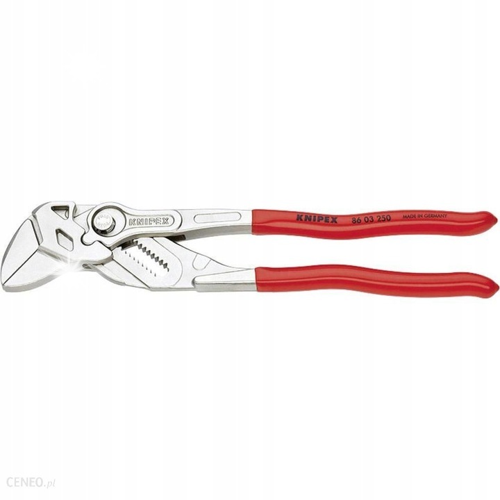 Клещи и ключ Knipex 250мм, хром-ванадиева стомана, регулируеми, за захващане и затягане