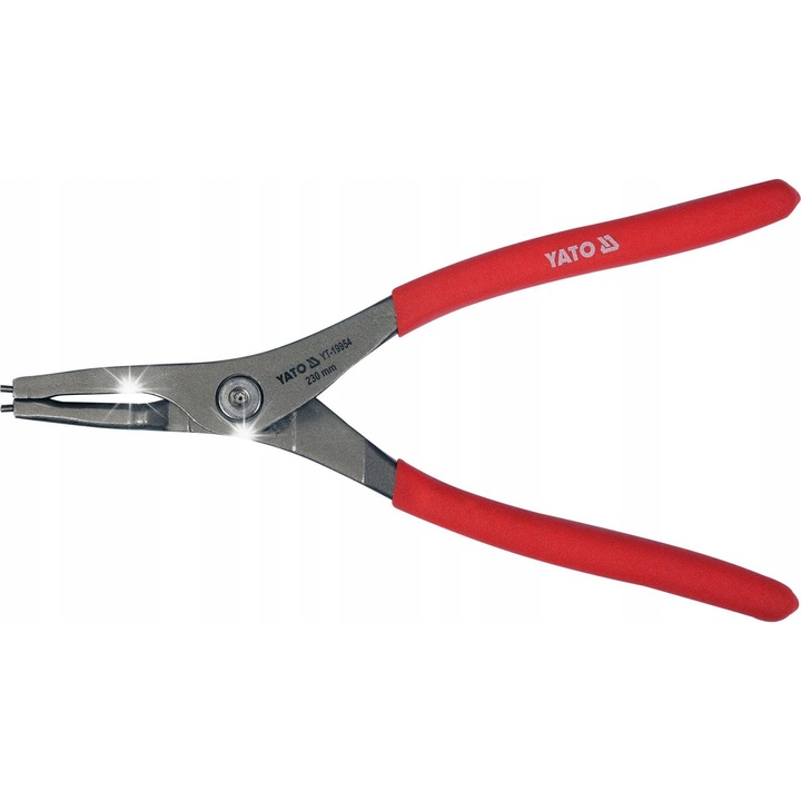 Клещи Сегер прави CRV външни Yato, 230 мм, PVC дръжка, червени