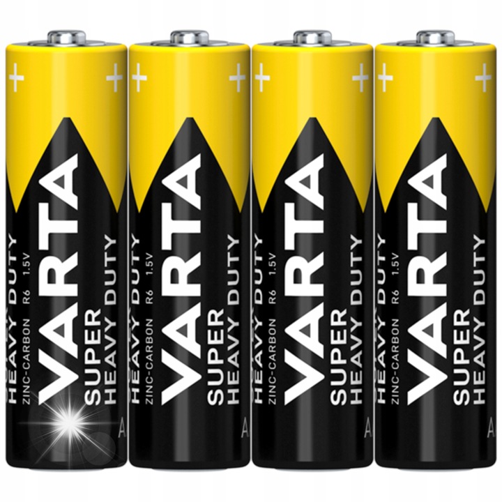 Комплект 60 батерии Varta AA SUPER HEAVY DUTY, цинково-въглеродна технология, 1,5V