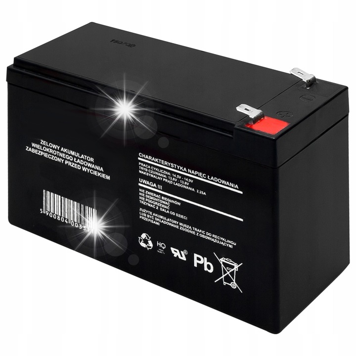Акумулатор гел 12V 7,2Ah без поддръжка за UPS, размери 147x66x102mm, тегло 1,87kg