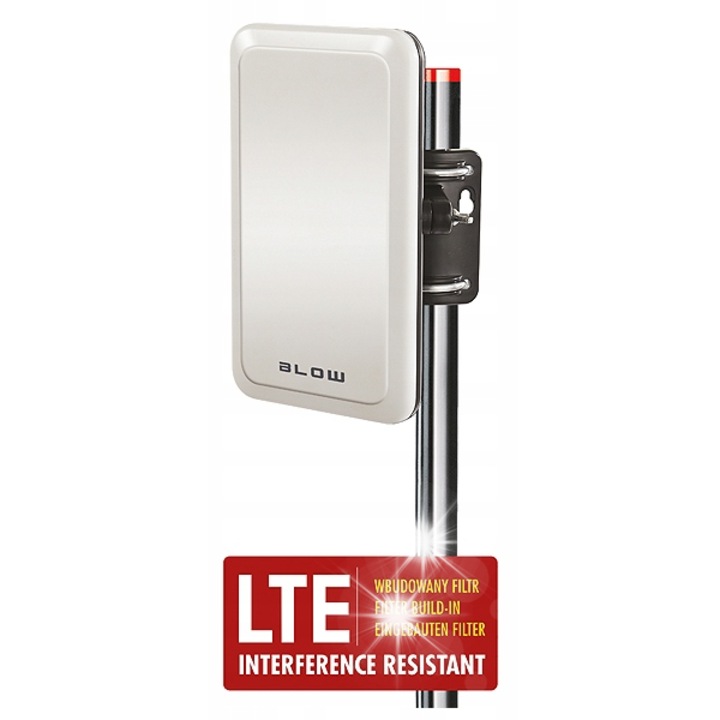 Активна панелна антена DVB-T BLOW ATD16, UHF/VHF, 19,5x11x2см, пълен комплект