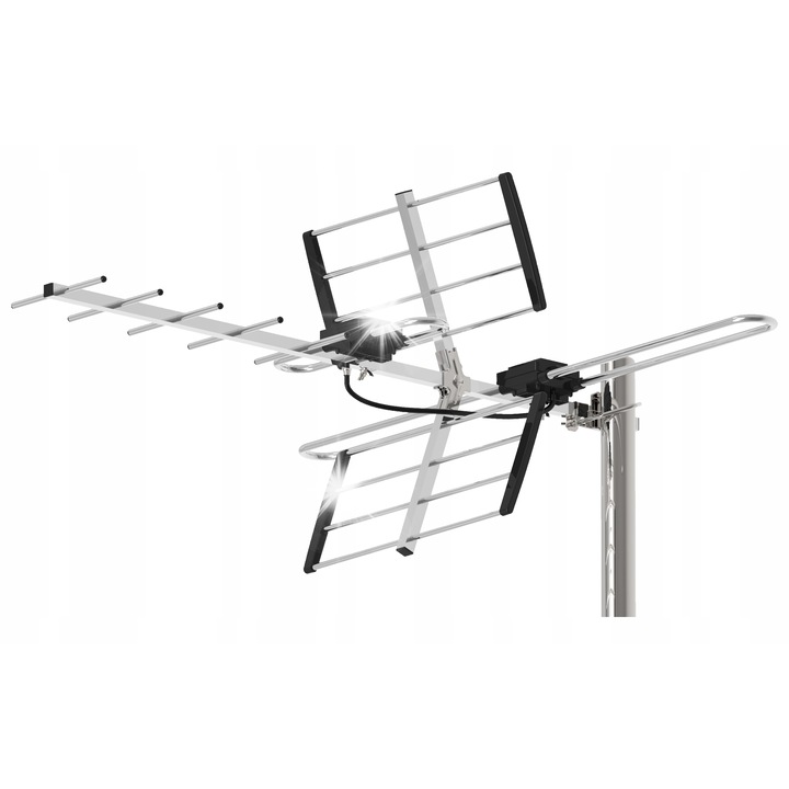 Външна насочена DVB-T телевизионна антена, 14-18 dB, 168-790 MHz, водоустойчива, 79 см