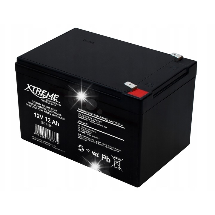 Акумулатор 12V 12Ah XTREME, без поддръжка, размери 99x149x96mm, 3,3кг
