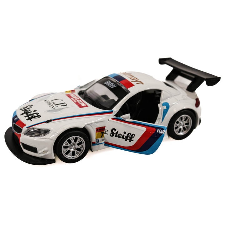 Masinuta, MSZ, BMW Z4 GT3, usi functionale, Alb, 1:38