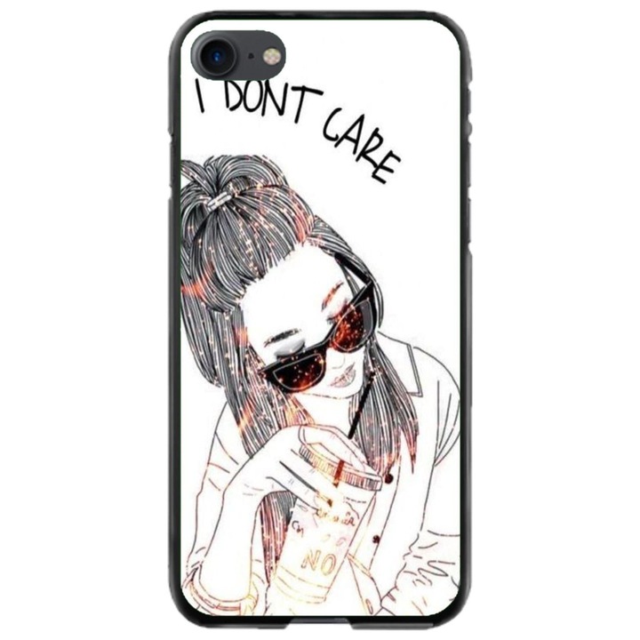 Husa personalizata pentru Apple iPhone 7, I don't care, S1D1M0320, Atlas