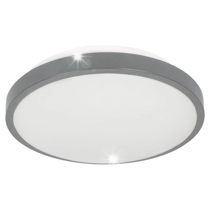 Плафон SELENE, Virone, 2xE27, със сензор за движение, IP54, сив, 30x9см