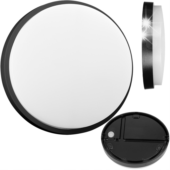 Външна LED апликация Adviti, модел AD-OP-6112BLPM4, 15W, черна, IP54, комплект 1 брой