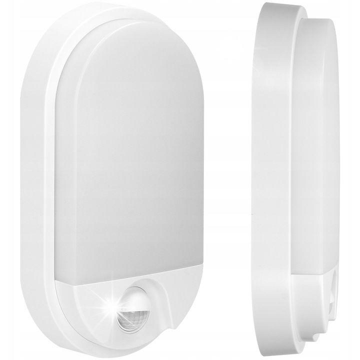 Външна LED лампа със сензор за движение и здрач, Adviti, 10W, бяла, 212.2x119.2x44.5мм