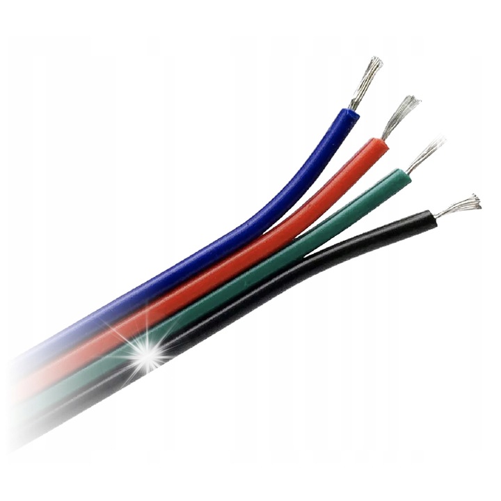 Кабел LED RGB 4x0,35mm2 25m Adviti, PVC, с 4 жила
