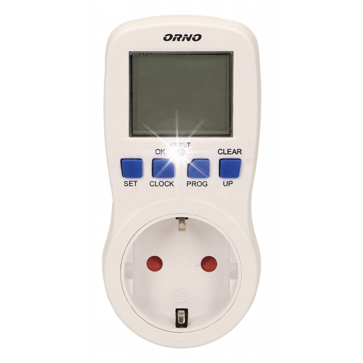 Електронен програматор ORNO OR-PRE-409(GS), 16 програми, LCD, 55x115x75мм, бял