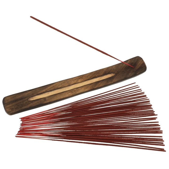 Set Betisoare Parfumate Flower Garden 40 Buc Cu Suport Lemn 25cm Aroma Florala Relaxare