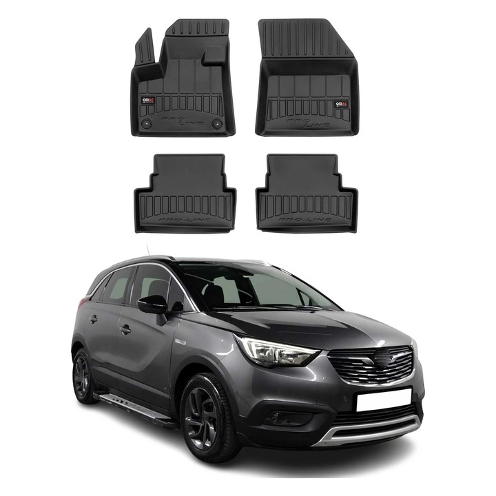 Covorase auto OMAC TPE, set 4 piese, negru, impermeabile, anti-derapante, pentru Opel Grandland X 2017-2025