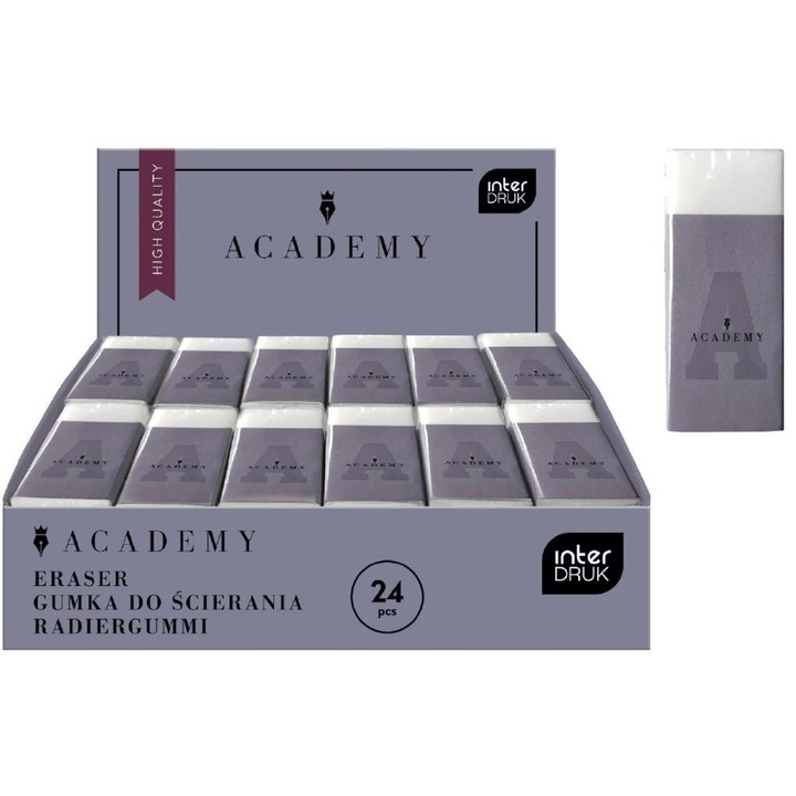 Radírkészlet M Academy, INTERDRUK, 24 darab