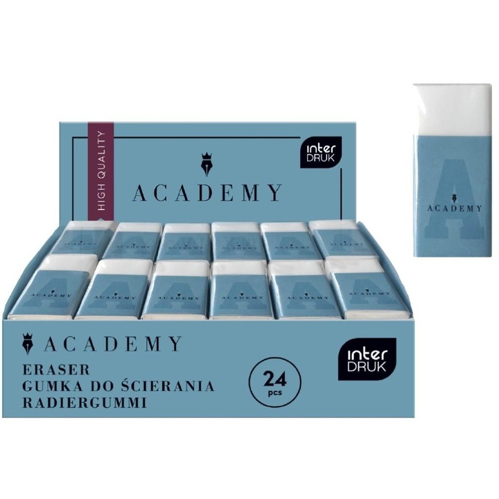Radír készlet S Academy, INTERDRUK, 24 darab