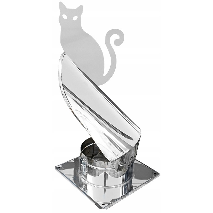 Sistem de protectie pentru cos de fum Andrex, fi 130, inox, 470mm, set cu baza