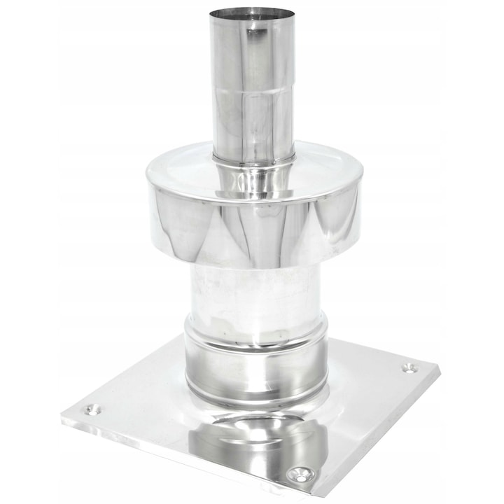 Capac cos de fum, 80/125mm, Andrex, inox, 305mm inaltime, 245x245mm dimensiune baza