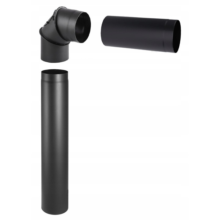 Set accesorii pentru cos de fum, Andrex, 3 elemente, otel, rezistent la caldura