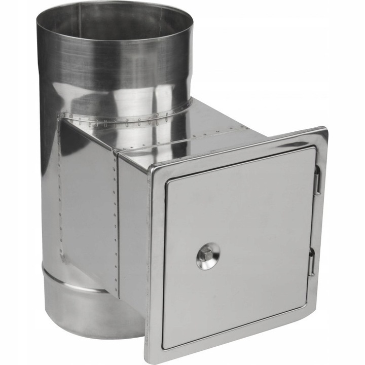 Retea cu usa pentru eliminarea gazelor de esapament 200mm Andrex, inox, 0,6mm, set