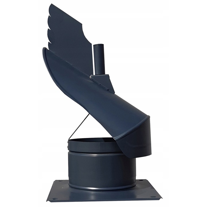 Capac cos de fum, Andrex, grafit, 505mm, cu baza 315x315mm