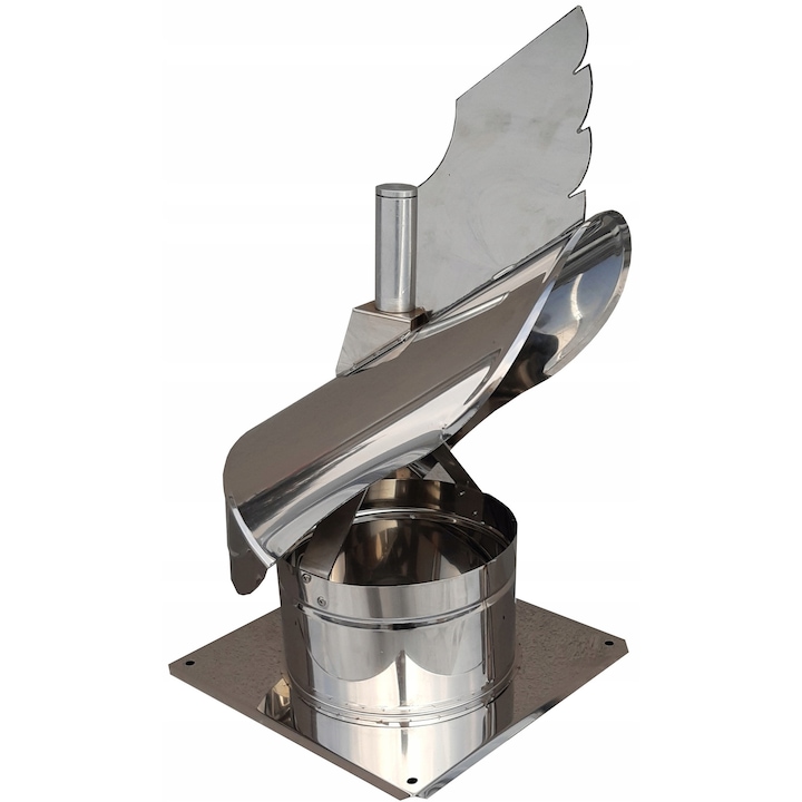 Capac cos fum, Andrex, fi 110mm, inox, 250x250mm, 350mm