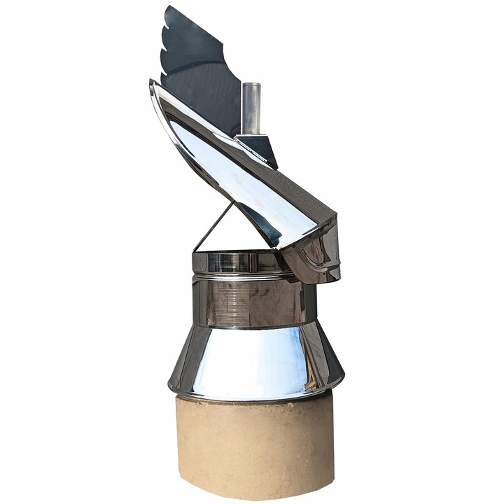 Cap cos de fum, Andrex, inox, 775mm, 2 rulmenti