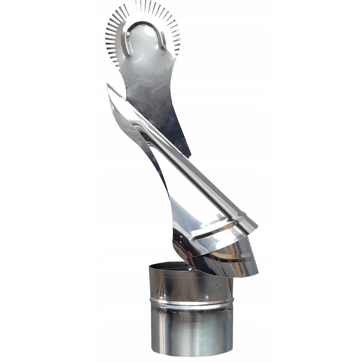 Capac cos de fum, Andrex, 120mm, inox, 470mm, argintie