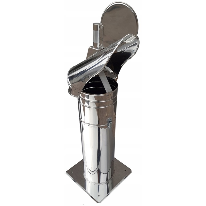 Prelungire cos de fum, Andrex, 150mm, 1,6m, inox, argintiu